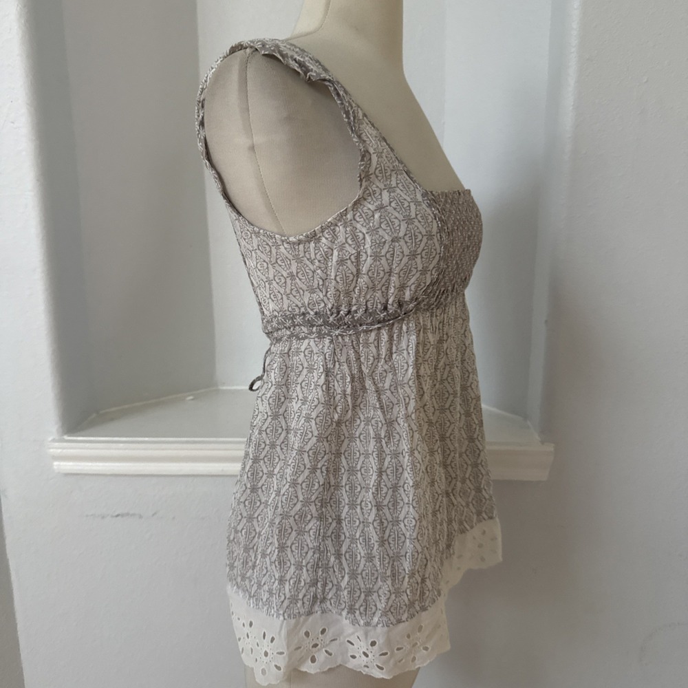 Hollister Top Womens S Babydoll Eyelet Trim Boho Indie Sleaze Coquette Y2K - Picture 5 of 9